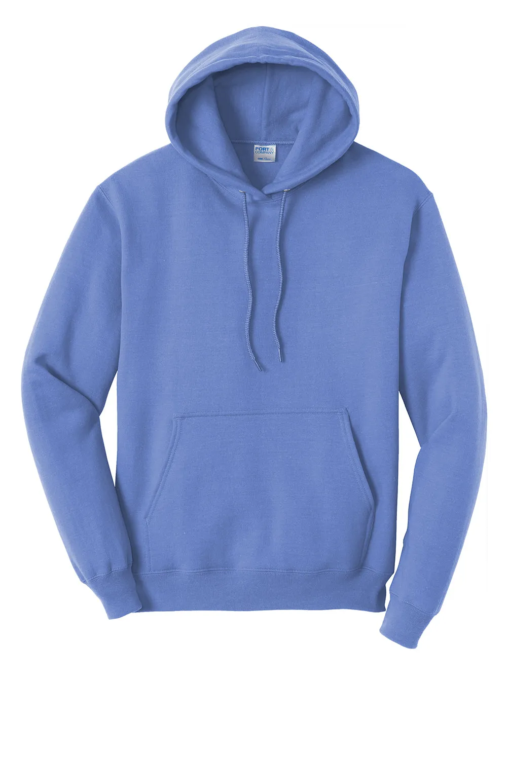 Port & Company Mens Core Pill Resistant Fleece Hooded Sweatshirt Hoodie w/ Pouch Pocket - Carolina Blue