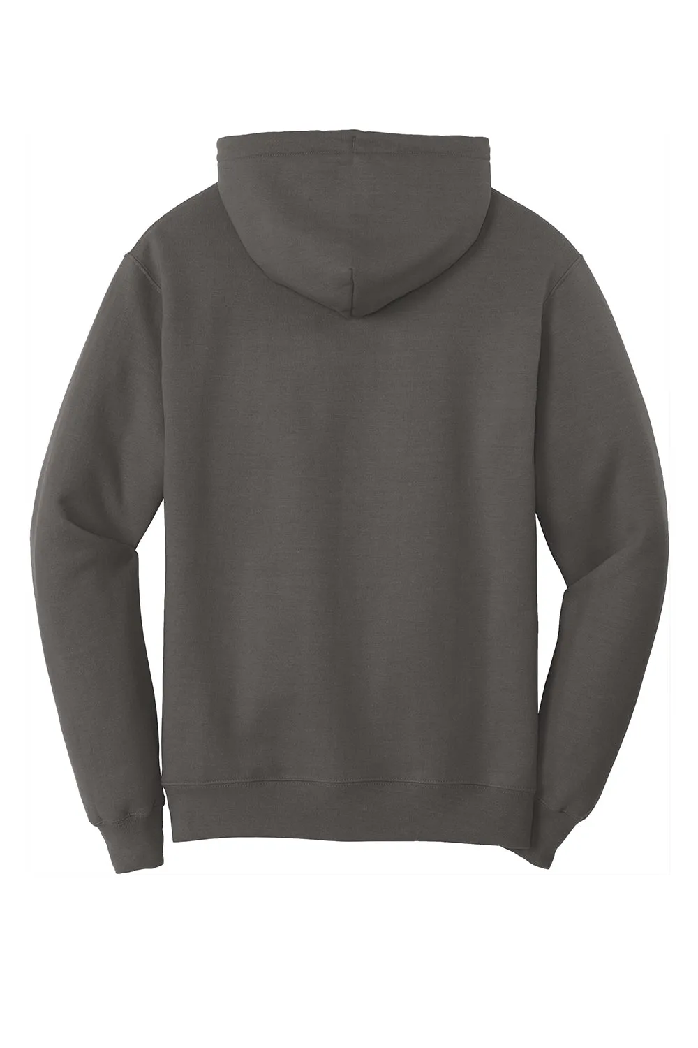Port & Company Mens Core Pill Resistant Fleece Hooded Sweatshirt Hoodie w/ Pouch Pocket - Charcoal Grey