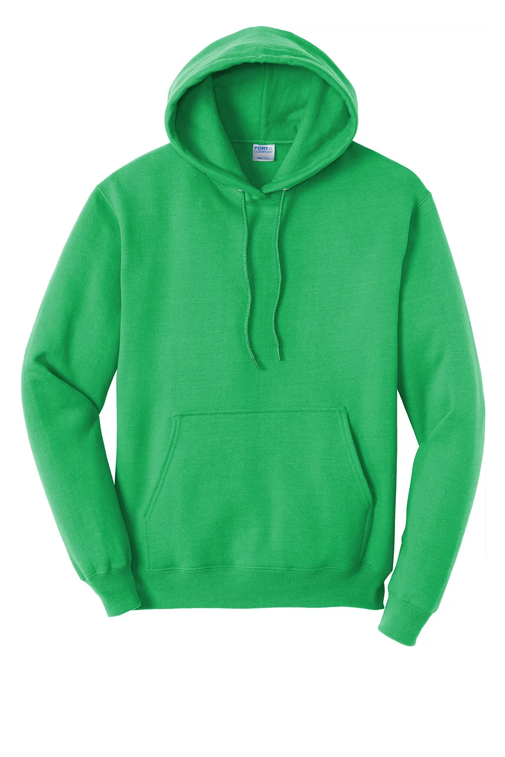 Port & Company Mens Core Pill Resistant Fleece Hooded Sweatshirt Hoodie w/ Pouch Pocket - Clover Green
