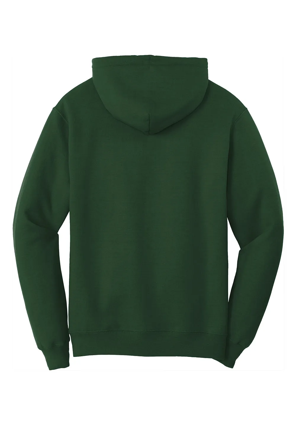 Port & Company Mens Core Pill Resistant Fleece Hooded Sweatshirt Hoodie w/ Pouch Pocket - Dark Green