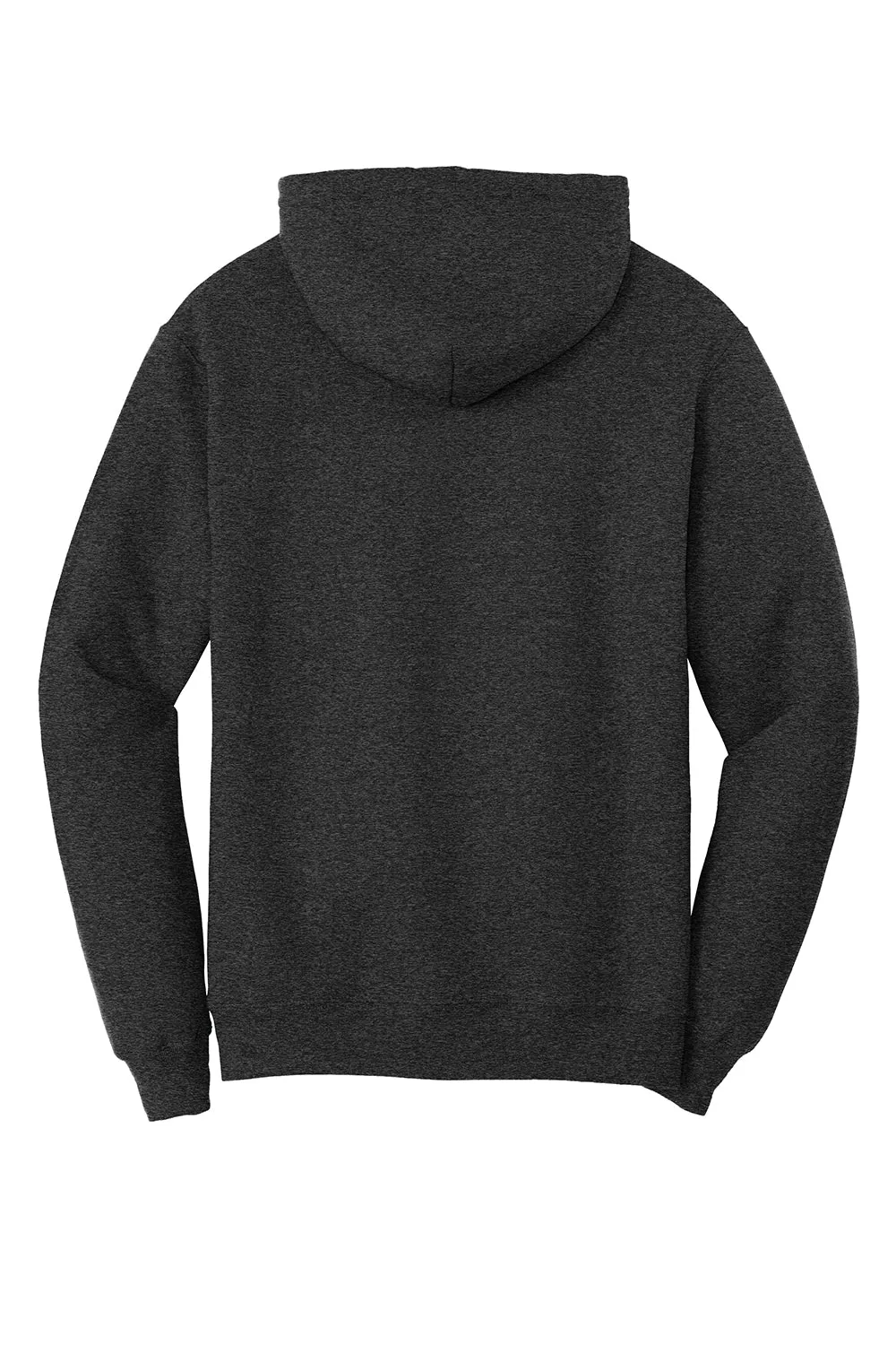 Port & Company Mens Core Pill Resistant Fleece Hooded Sweatshirt Hoodie w/ Pouch Pocket - Heather Black