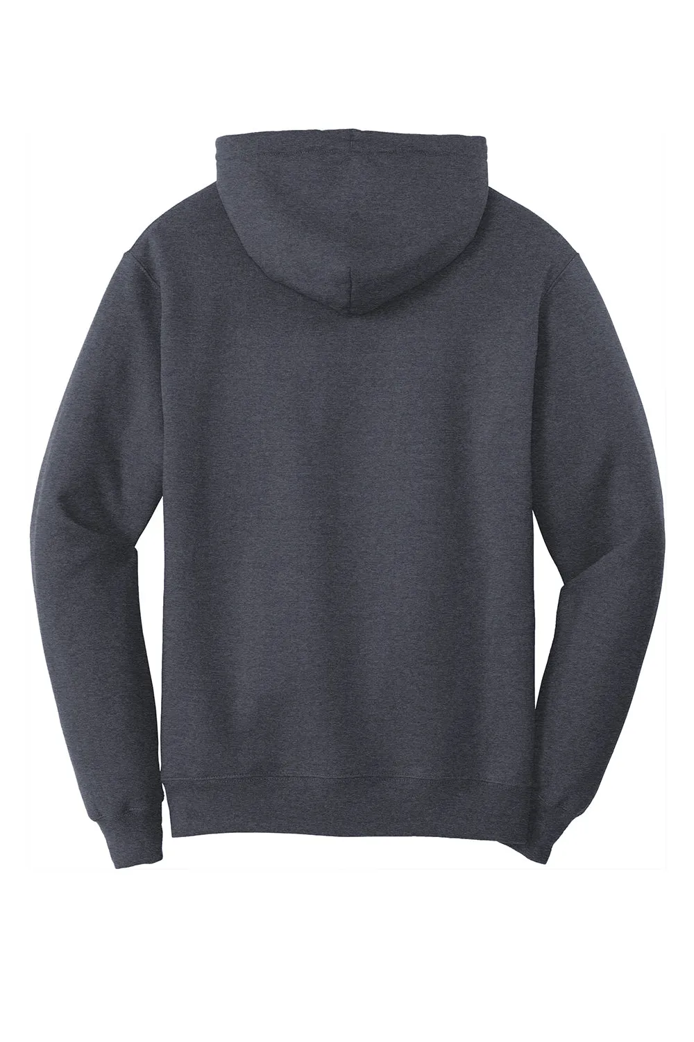 Port & Company Mens Core Pill Resistant Fleece Hooded Sweatshirt Hoodie w/ Pouch Pocket - Heather Navy Blue