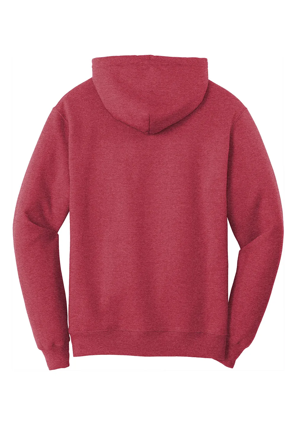 Port & Company Mens Core Pill Resistant Fleece Hooded Sweatshirt Hoodie w/ Pouch Pocket - Heather Red