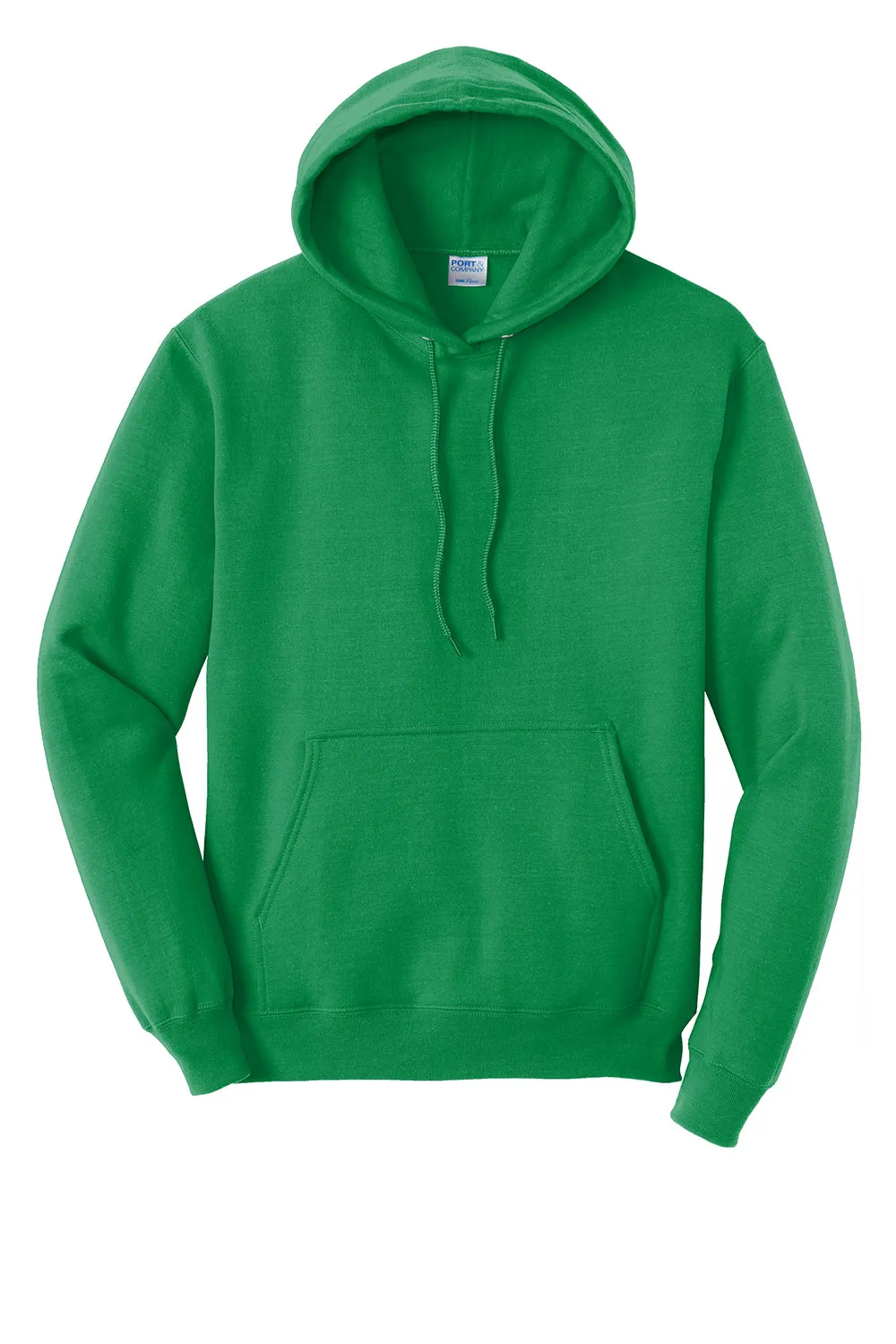 Port & Company Mens Core Pill Resistant Fleece Hooded Sweatshirt Hoodie w/ Pouch Pocket - Kelly Green
