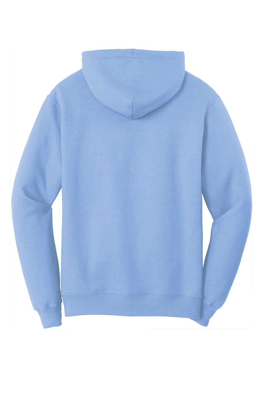 Port & Company Mens Core Pill Resistant Fleece Hooded Sweatshirt Hoodie w/ Pouch Pocket - Light Blue