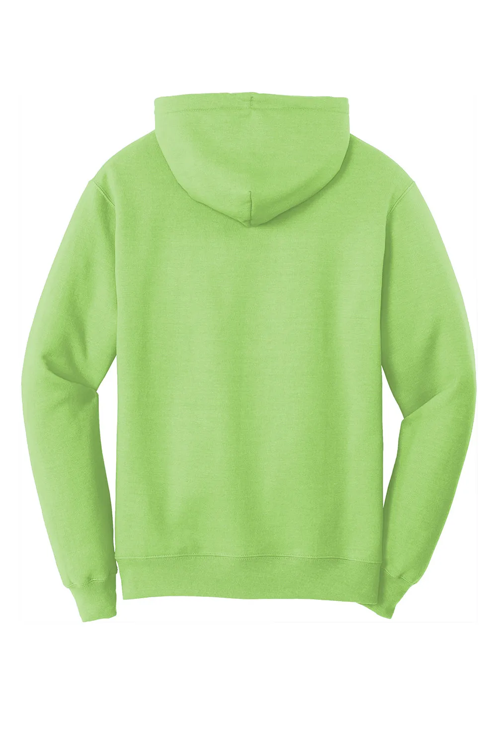 Port & Company Mens Core Pill Resistant Fleece Hooded Sweatshirt Hoodie w/ Pouch Pocket - Lime Green