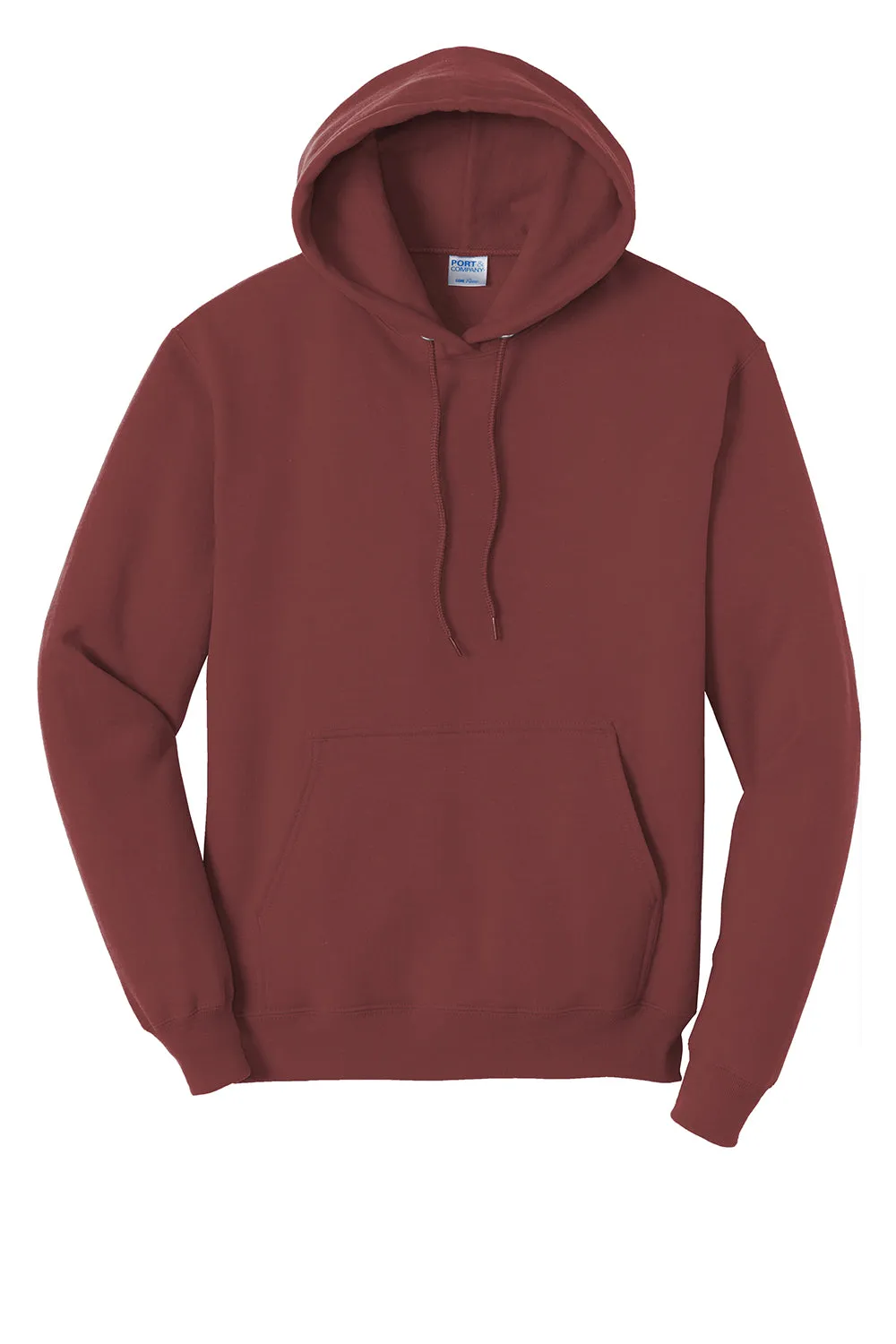 Port & Company Mens Core Pill Resistant Fleece Hooded Sweatshirt Hoodie w/ Pouch Pocket - Maroon