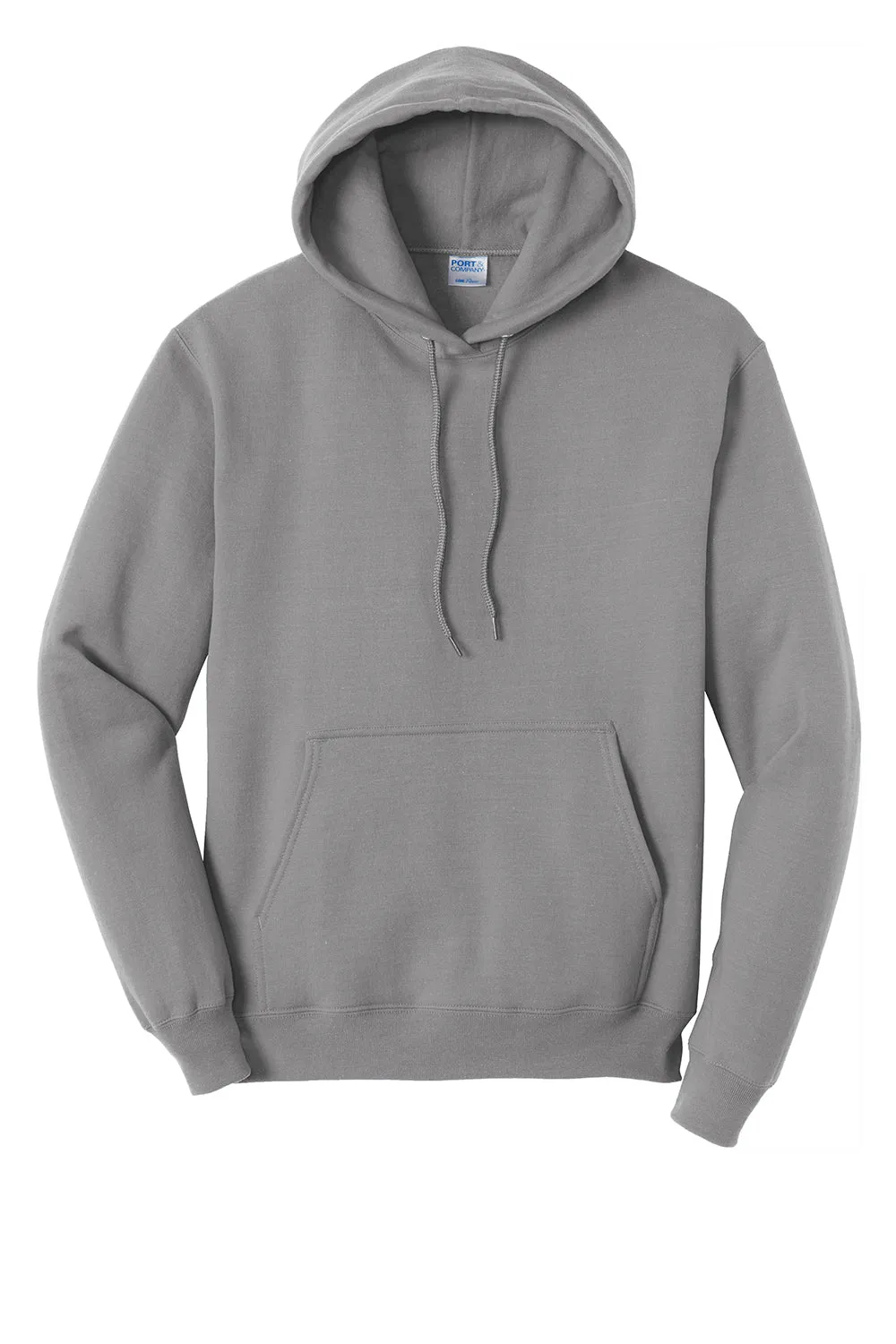Port & Company Mens Core Pill Resistant Fleece Hooded Sweatshirt Hoodie w/ Pouch Pocket - Medium Grey