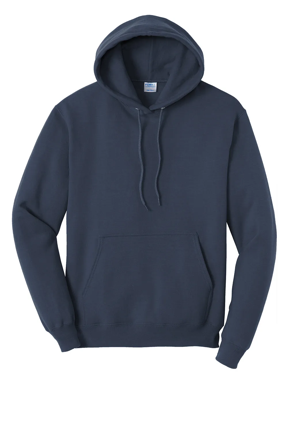 Port & Company Mens Core Pill Resistant Fleece Hooded Sweatshirt Hoodie w/ Pouch Pocket - Navy Blue