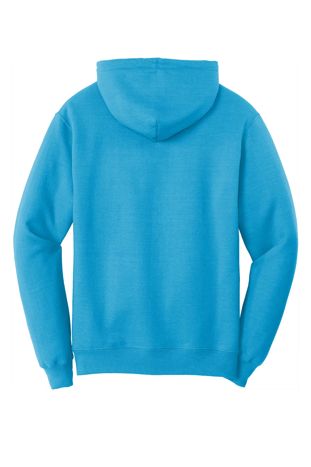 Port & Company Mens Core Pill Resistant Fleece Hooded Sweatshirt Hoodie w/ Pouch Pocket - Neon Blue