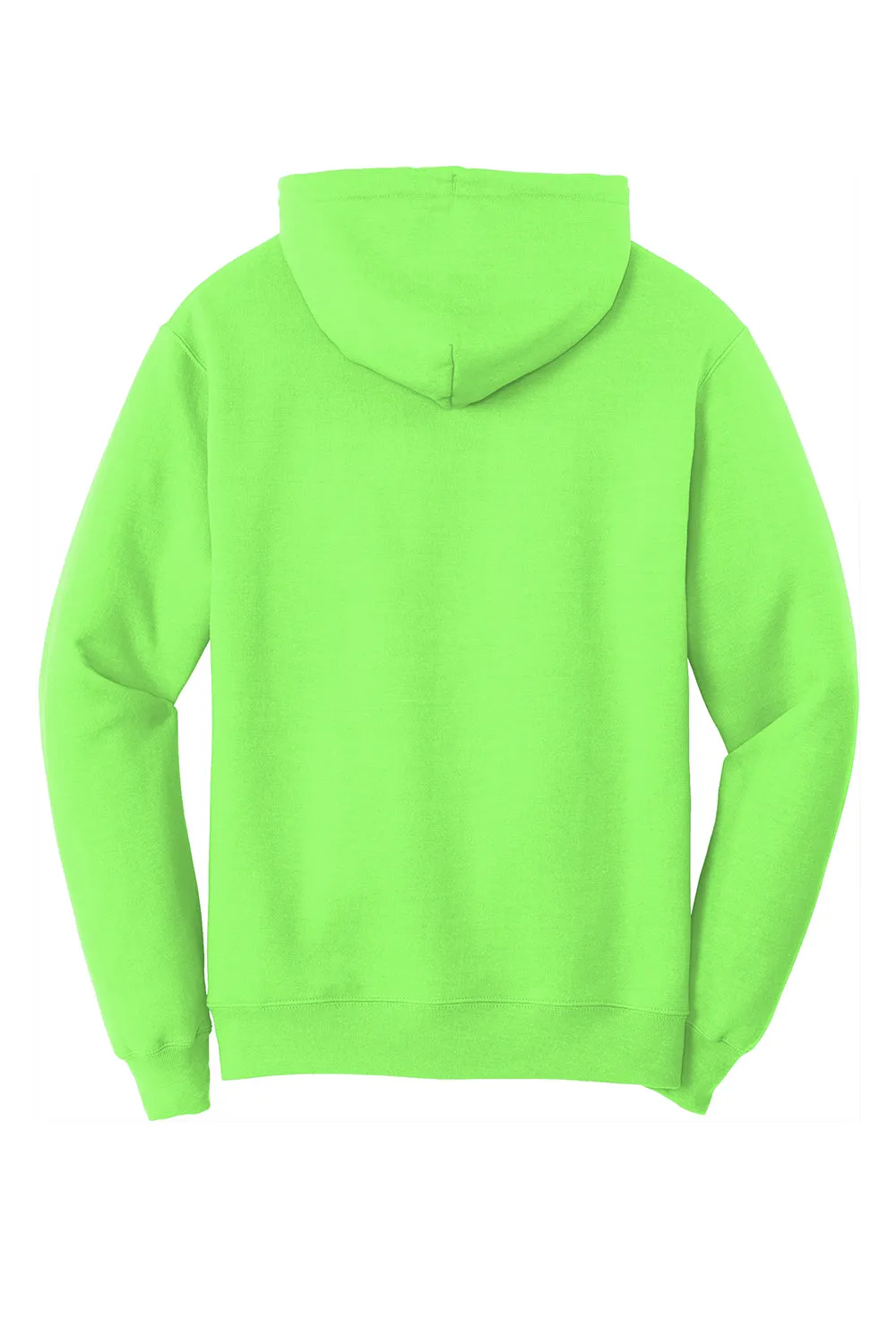 Port & Company Mens Core Pill Resistant Fleece Hooded Sweatshirt Hoodie w/ Pouch Pocket - Neon Green
