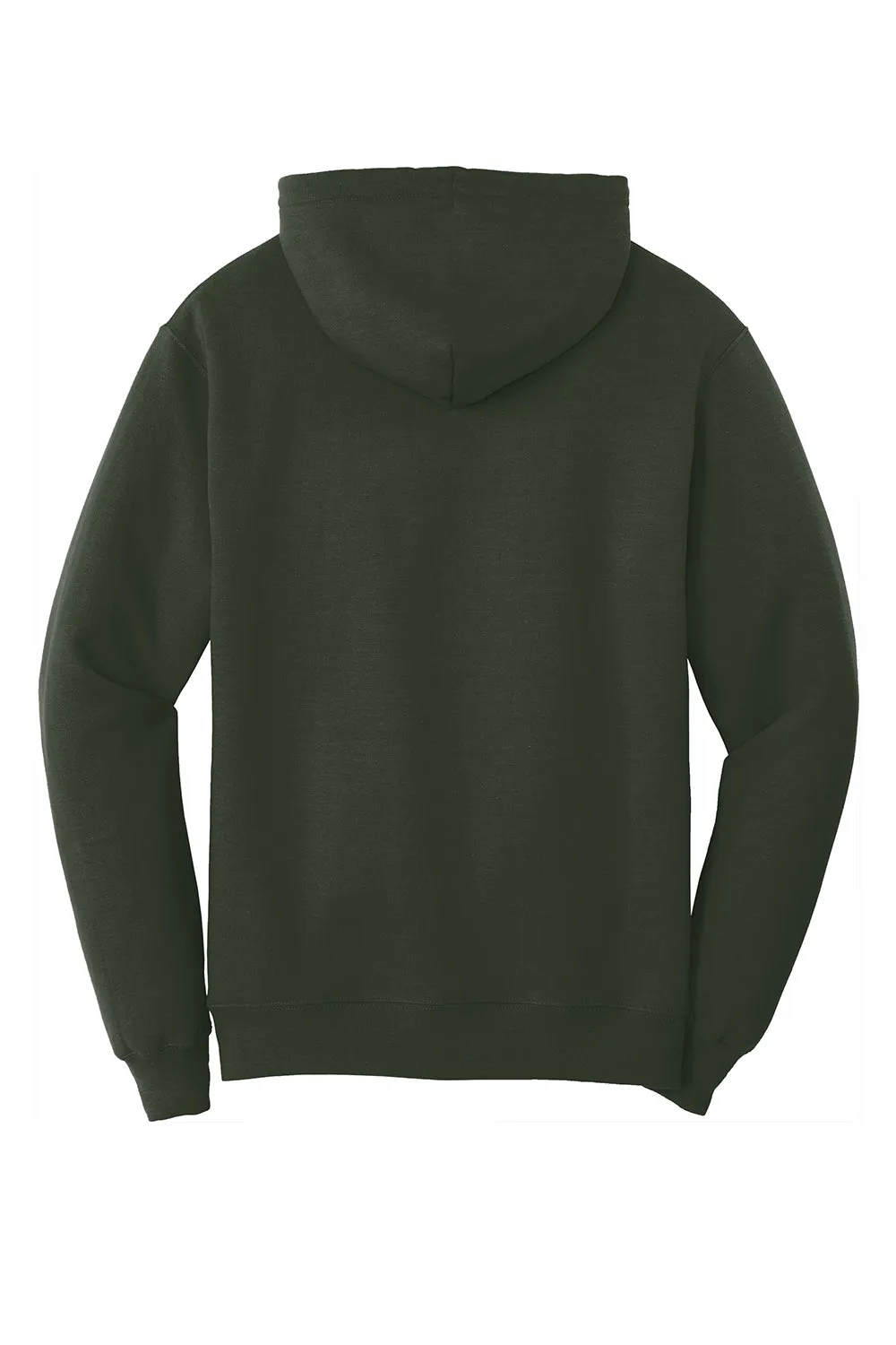 Port & Company Mens Core Pill Resistant Fleece Hooded Sweatshirt Hoodie w/ Pouch Pocket - Olive Green