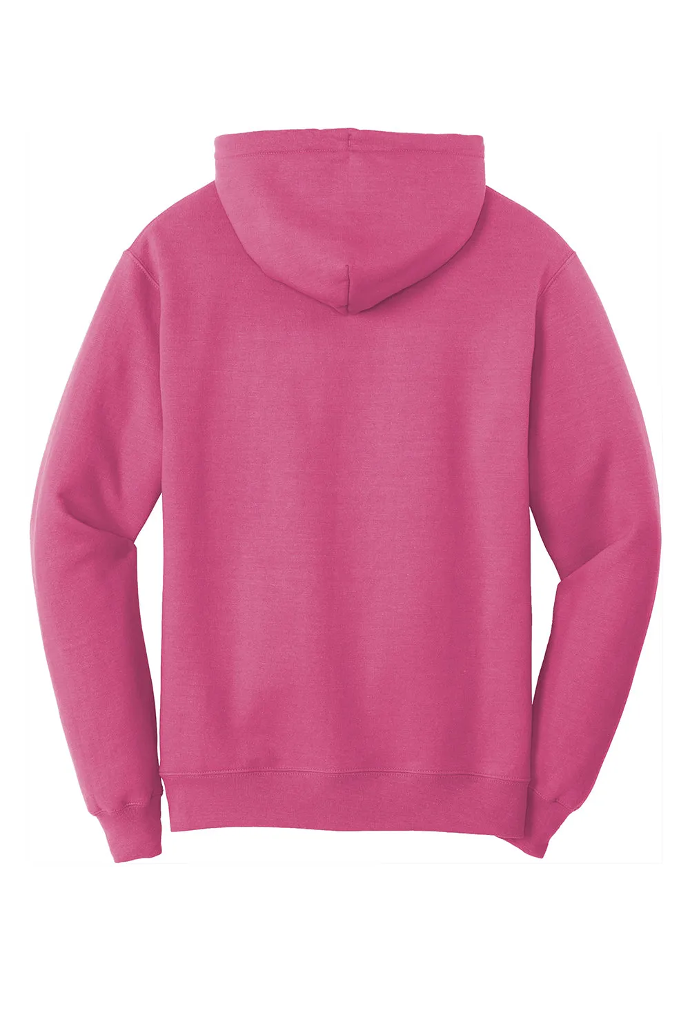 Port & Company Mens Core Pill Resistant Fleece Hooded Sweatshirt Hoodie w/ Pouch Pocket - Sangria Pink