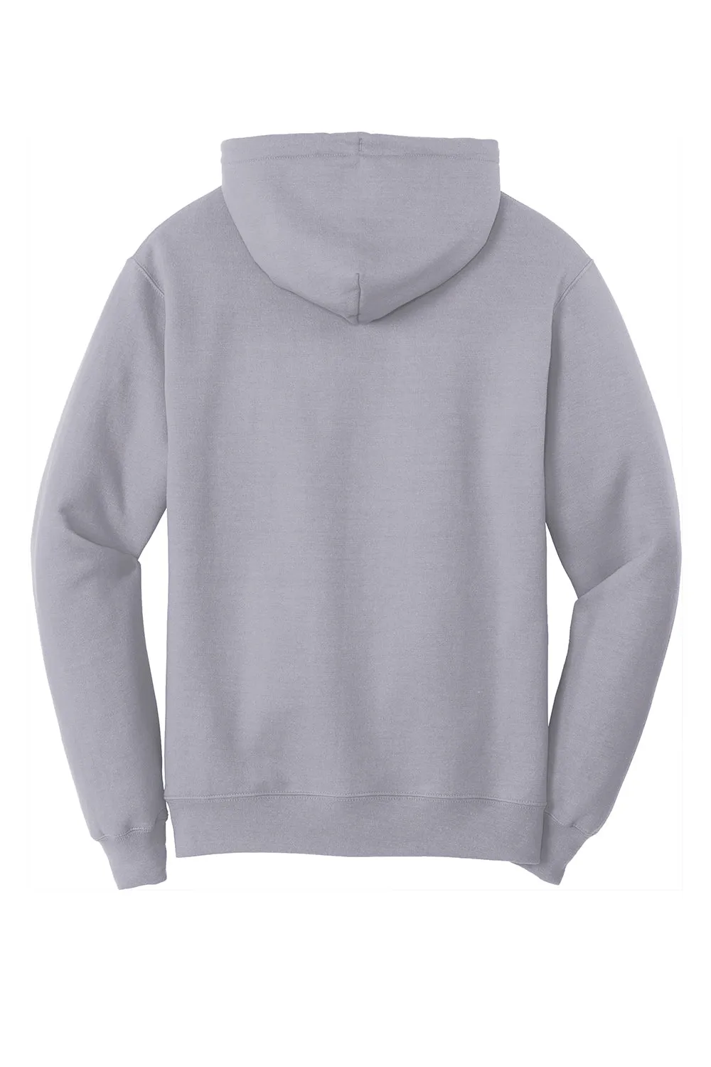 Port & Company Mens Core Pill Resistant Fleece Hooded Sweatshirt Hoodie w/ Pouch Pocket - Silver Grey