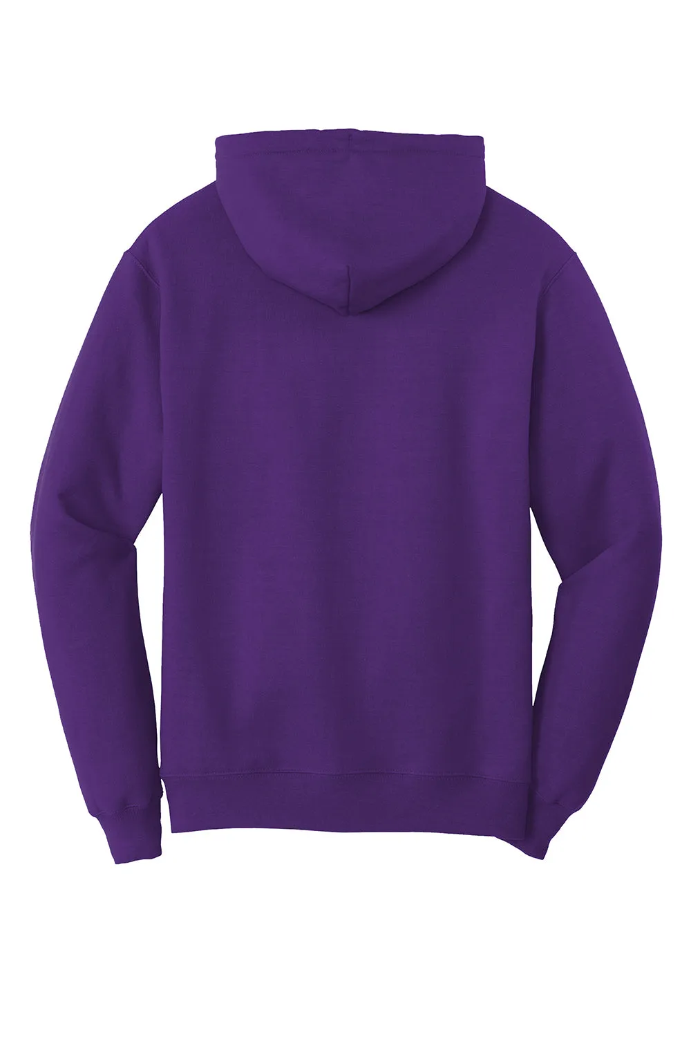 Port & Company Mens Core Pill Resistant Fleece Hooded Sweatshirt Hoodie w/ Pouch Pocket - Team Purple