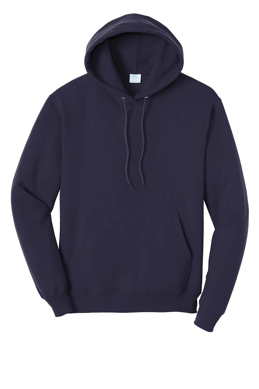 Port & Company Mens Core Pill Resistant Fleece Hooded Sweatshirt Hoodie w/ Pouch Pocket - True Navy Blue