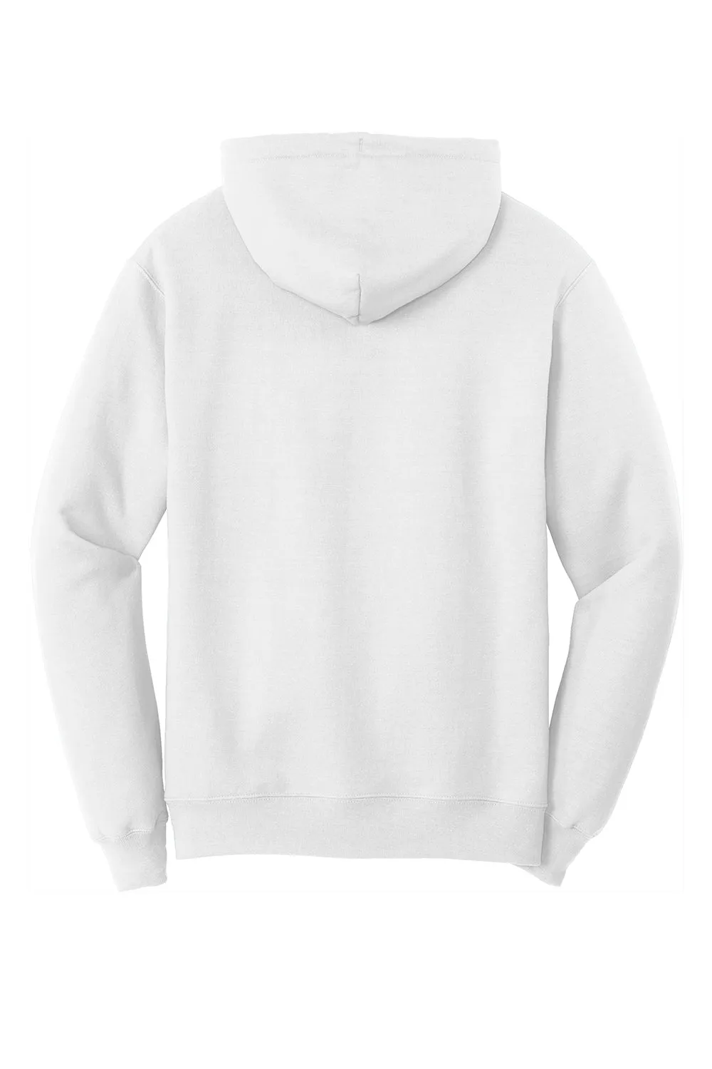 Port & Company Mens Core Pill Resistant Fleece Hooded Sweatshirt Hoodie w/ Pouch Pocket - White
