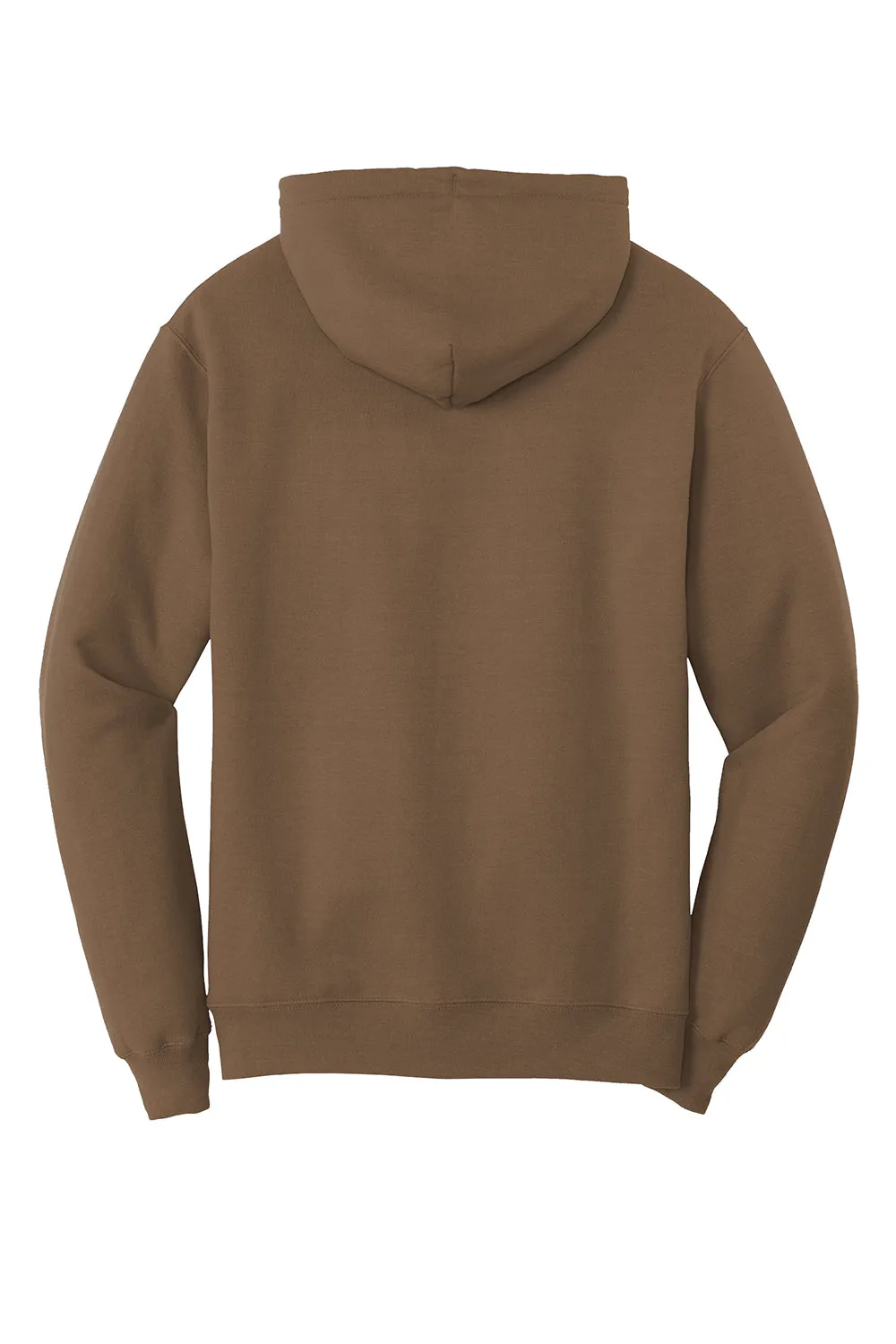 Port & Company Mens Core Pill Resistant Fleece Hooded Sweatshirt Hoodie w/ Pouch Pocket - Woodland Brown