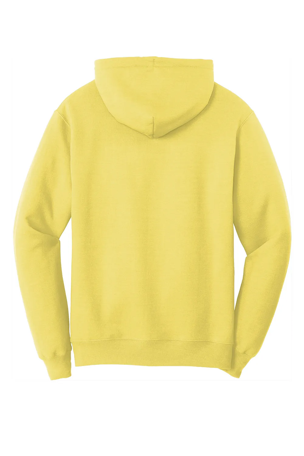 Port & Company Mens Core Pill Resistant Fleece Hooded Sweatshirt Hoodie w/ Pouch Pocket - Yellow