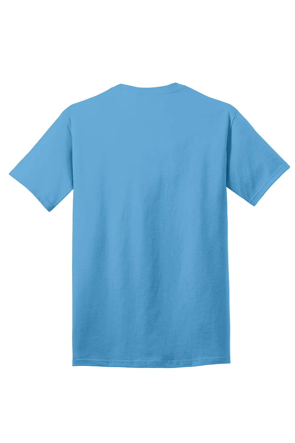 Port & Company Mens Core Short Sleeve Crewneck T-Shirt - Aquatic Blue