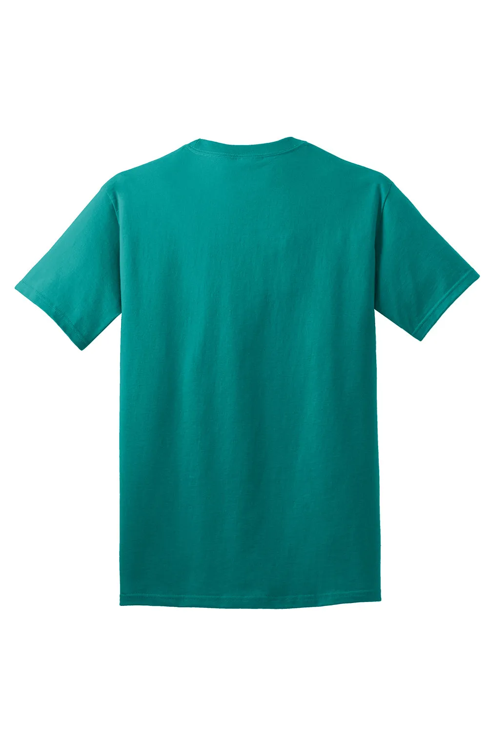Port & Company Mens Core Short Sleeve Crewneck T-Shirt - Bright Aqua Blue