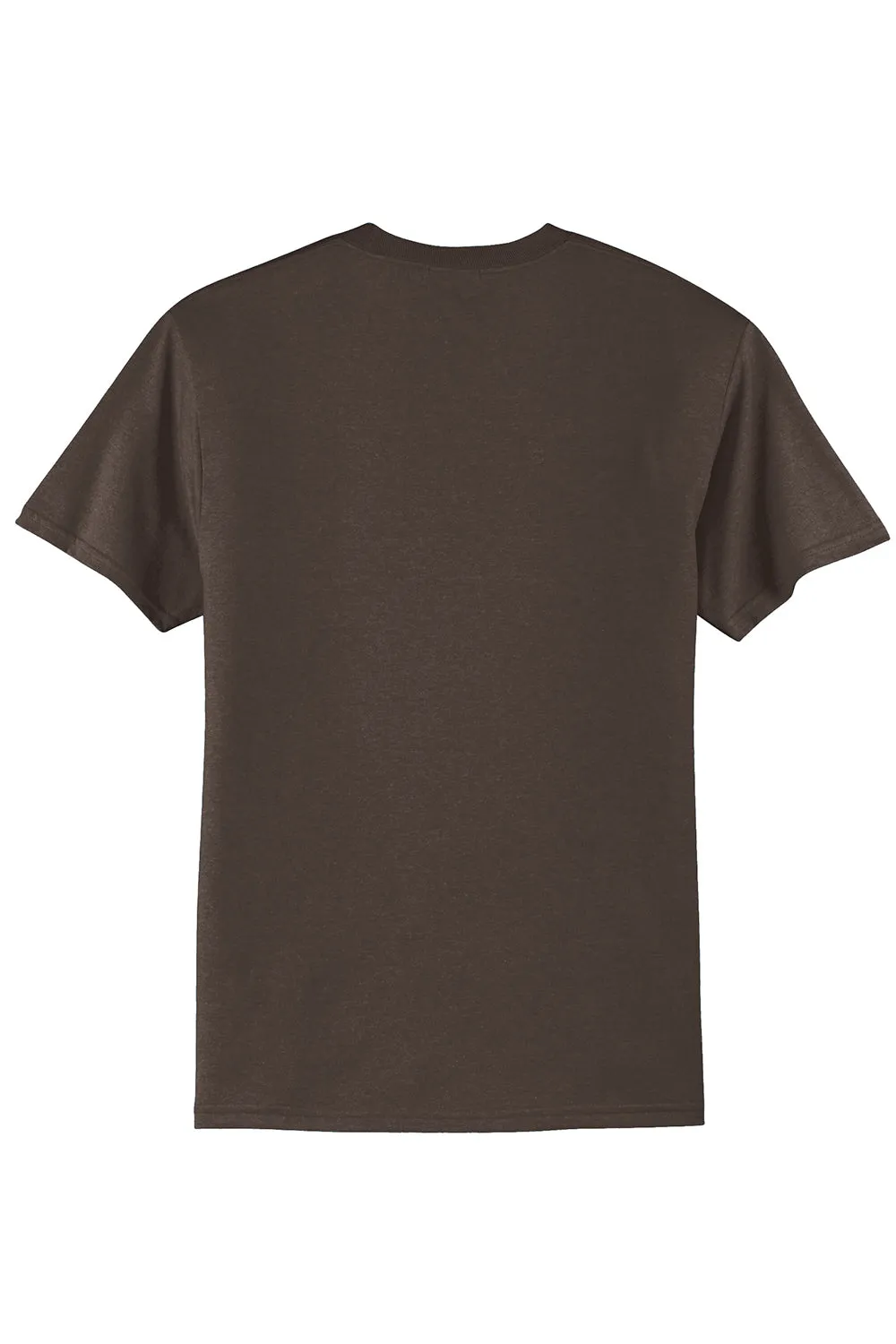 Port & Company Mens Core Short Sleeve Crewneck T-Shirt - Brown