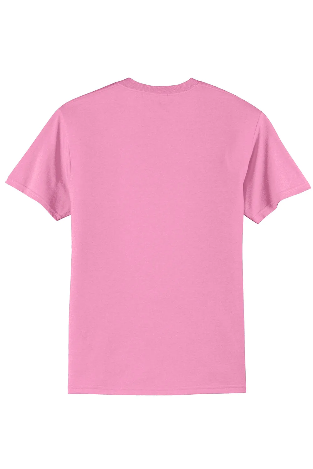 Port & Company Mens Core Short Sleeve Crewneck T-Shirt - Candy Pink