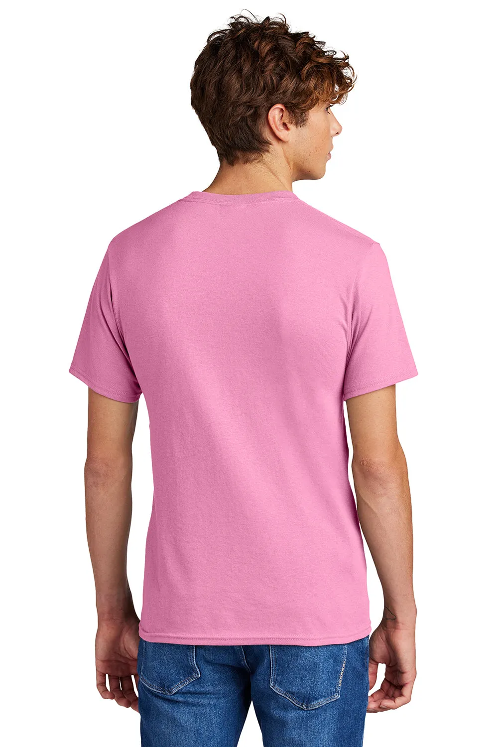 Port & Company Mens Core Short Sleeve Crewneck T-Shirt - Candy Pink