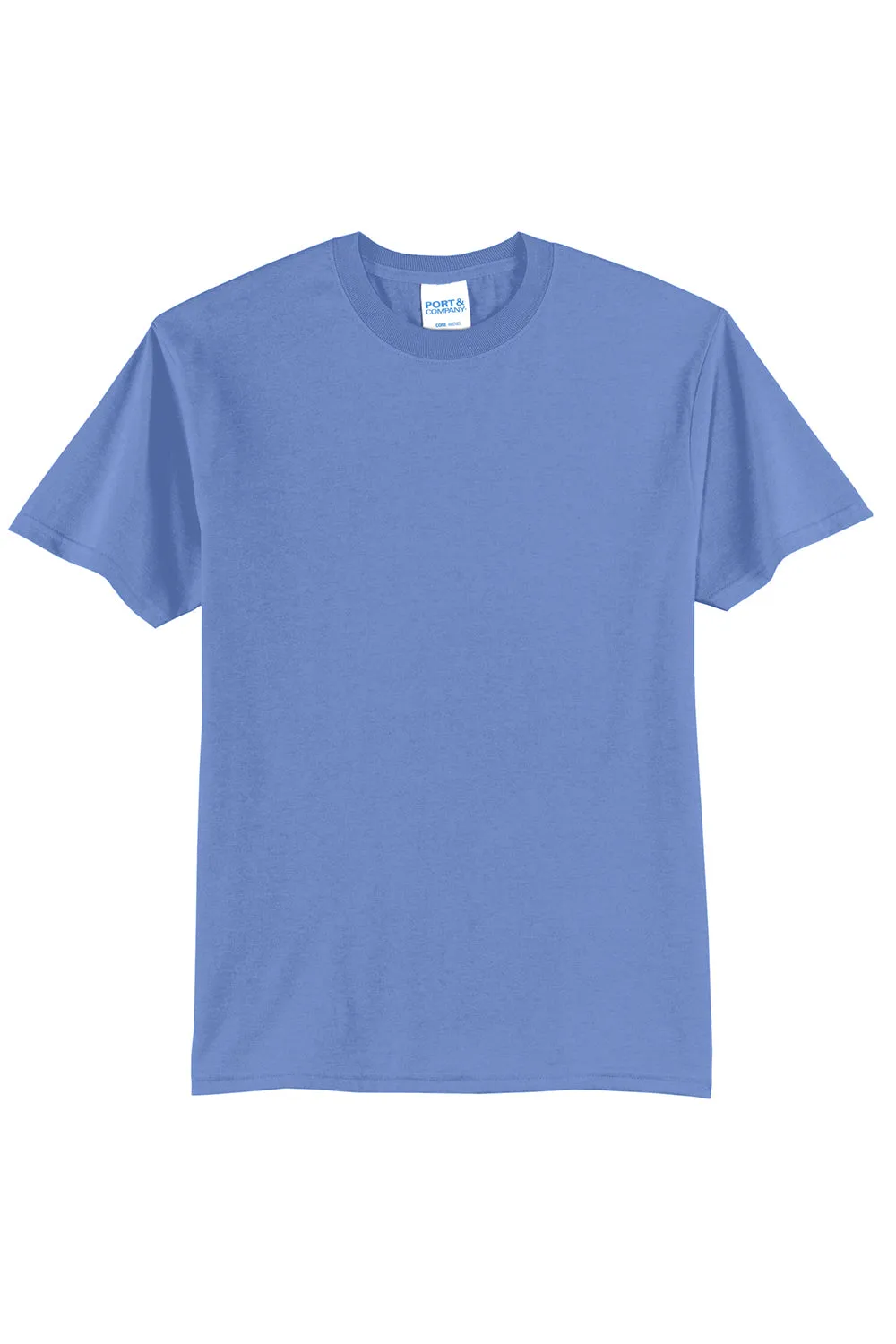 Port & Company Mens Core Short Sleeve Crewneck T-Shirt - Carolina Blue