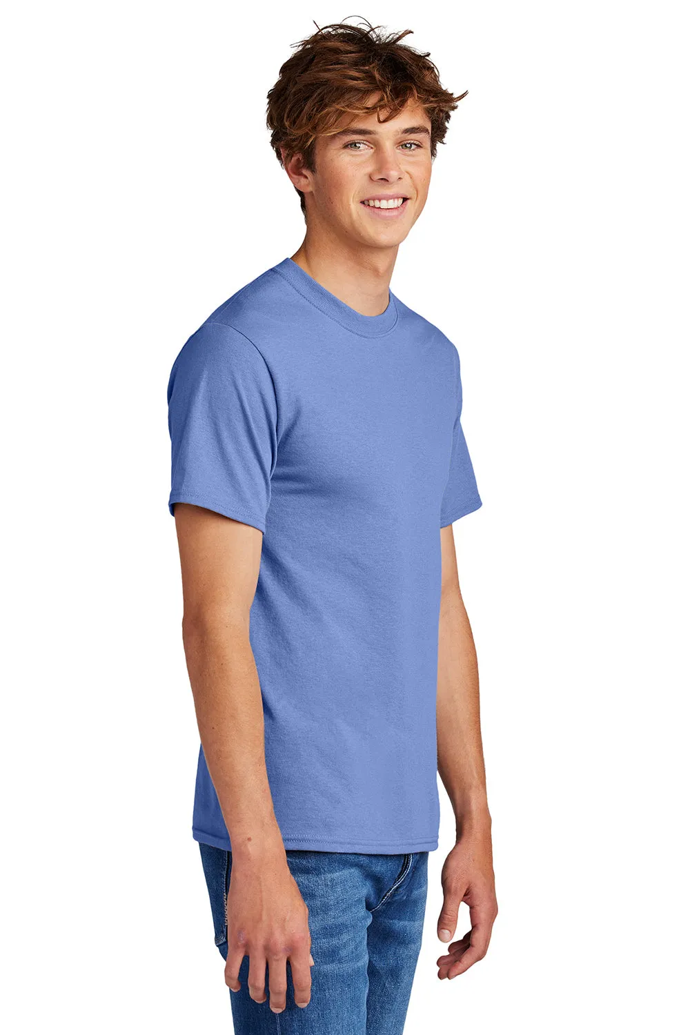 Port & Company Mens Core Short Sleeve Crewneck T-Shirt - Carolina Blue