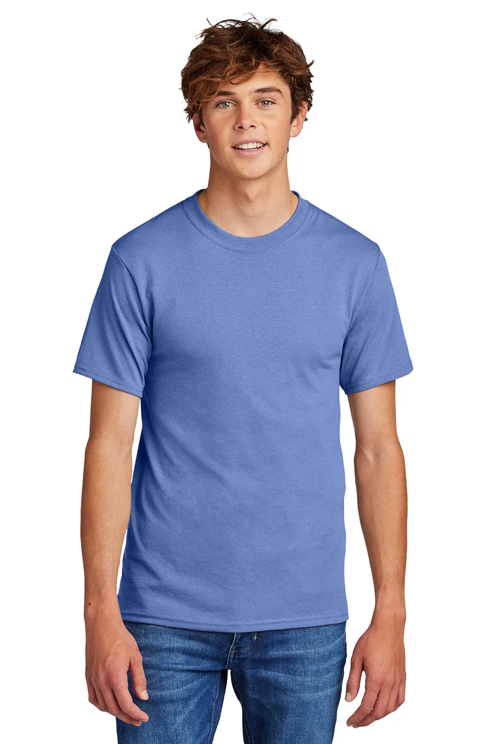 Port & Company Mens Core Short Sleeve Crewneck T-Shirt - Carolina Blue