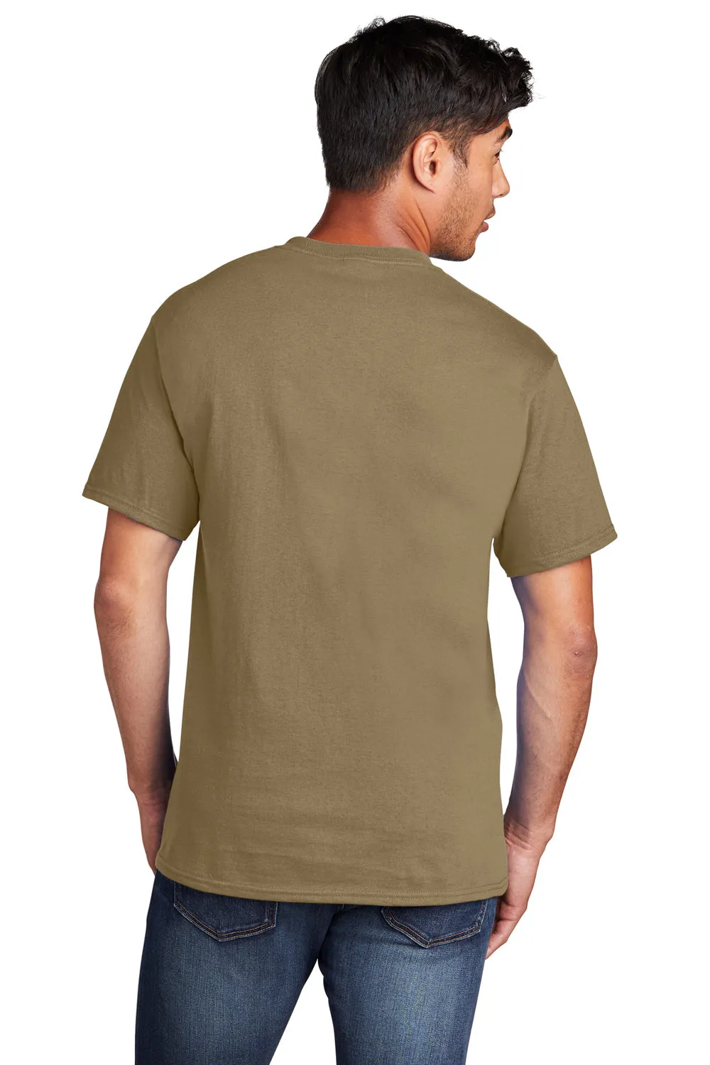 Port & Company Mens Core Short Sleeve Crewneck T-Shirt - Coyote Brown