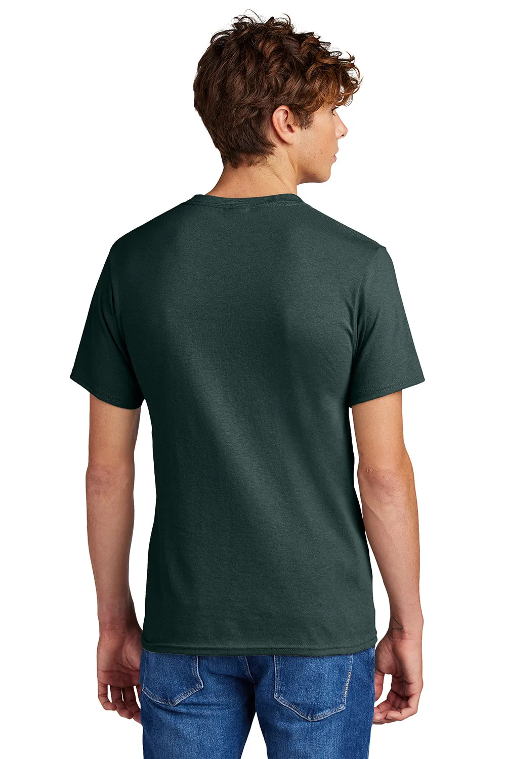 Port & Company Mens Core Short Sleeve Crewneck T-Shirt - Dark Green