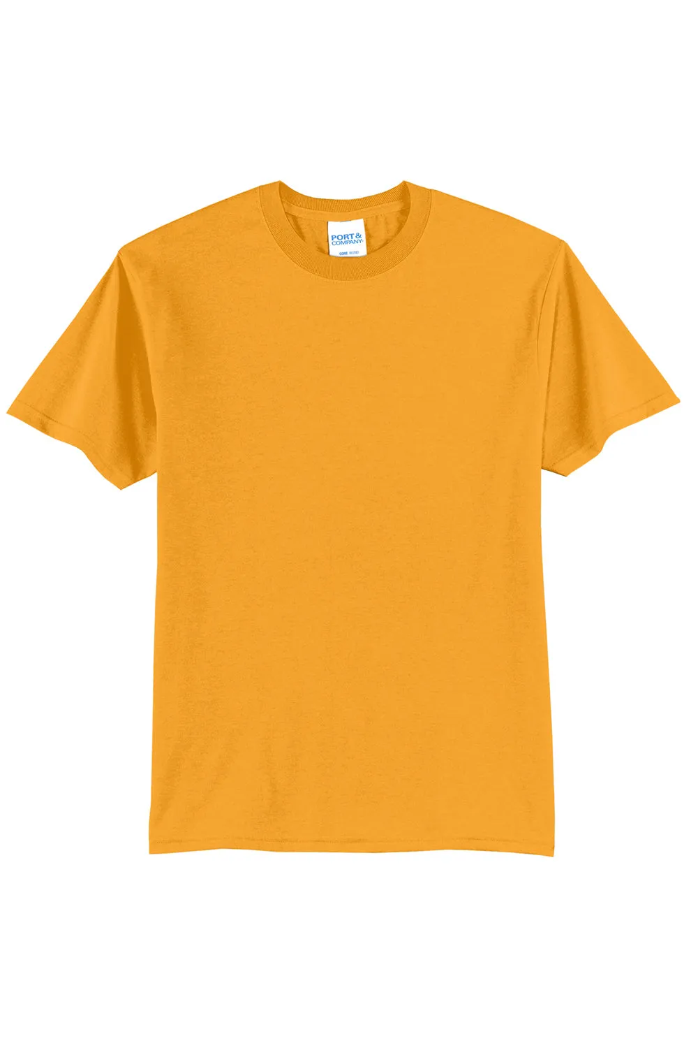 Port & Company Mens Core Short Sleeve Crewneck T-Shirt - Gold