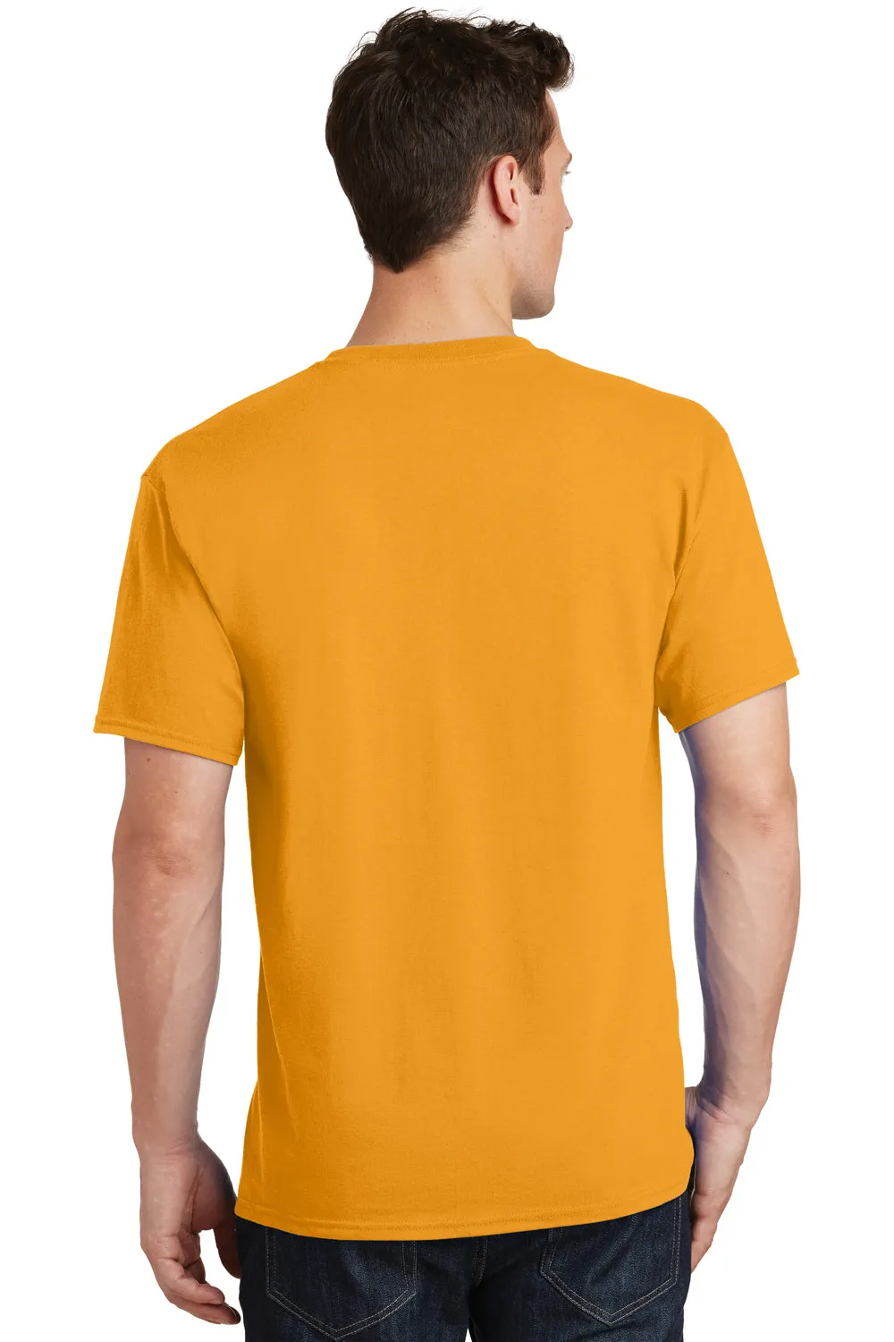 Port & Company Mens Core Short Sleeve Crewneck T-Shirt - Gold