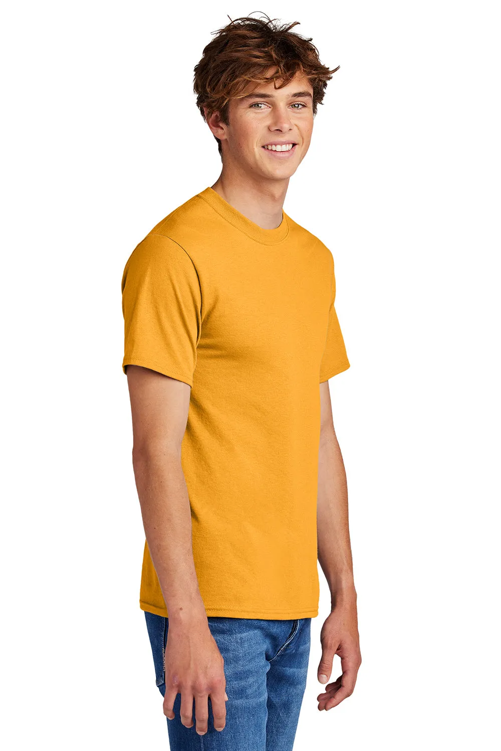 Port & Company Mens Core Short Sleeve Crewneck T-Shirt - Gold