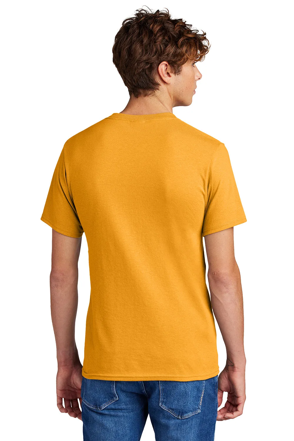 Port & Company Mens Core Short Sleeve Crewneck T-Shirt - Gold