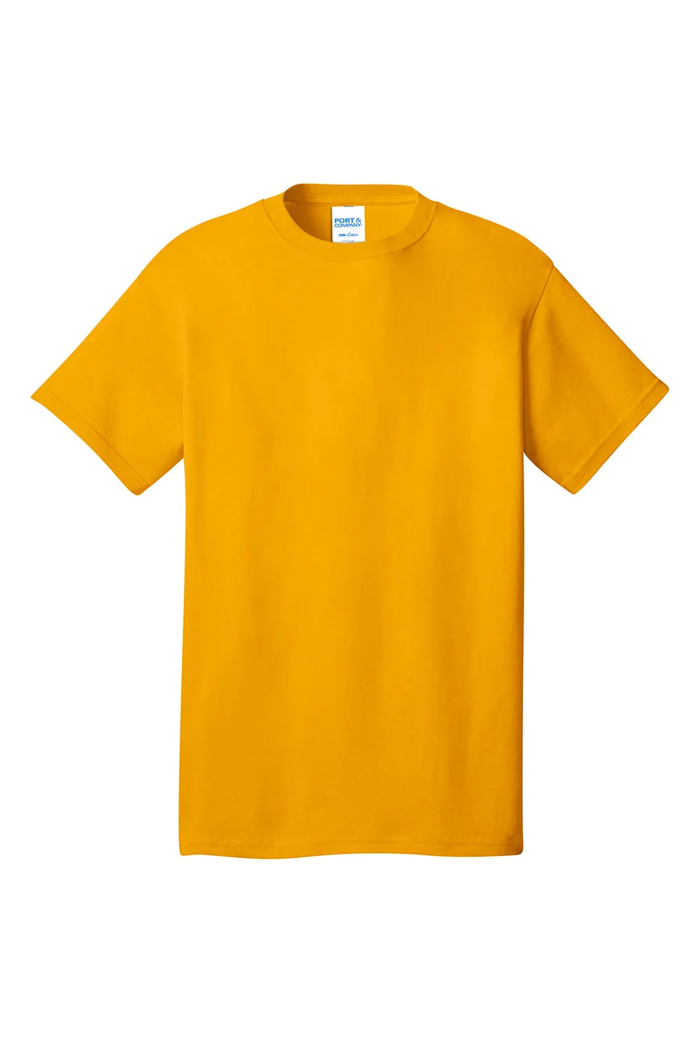 Port & Company Mens Core Short Sleeve Crewneck T-Shirt - Gold