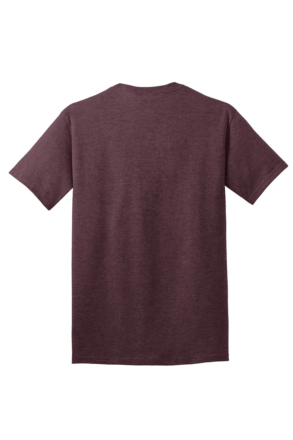 Port & Company Mens Core Short Sleeve Crewneck T-Shirt - Heather Athletic Maroon