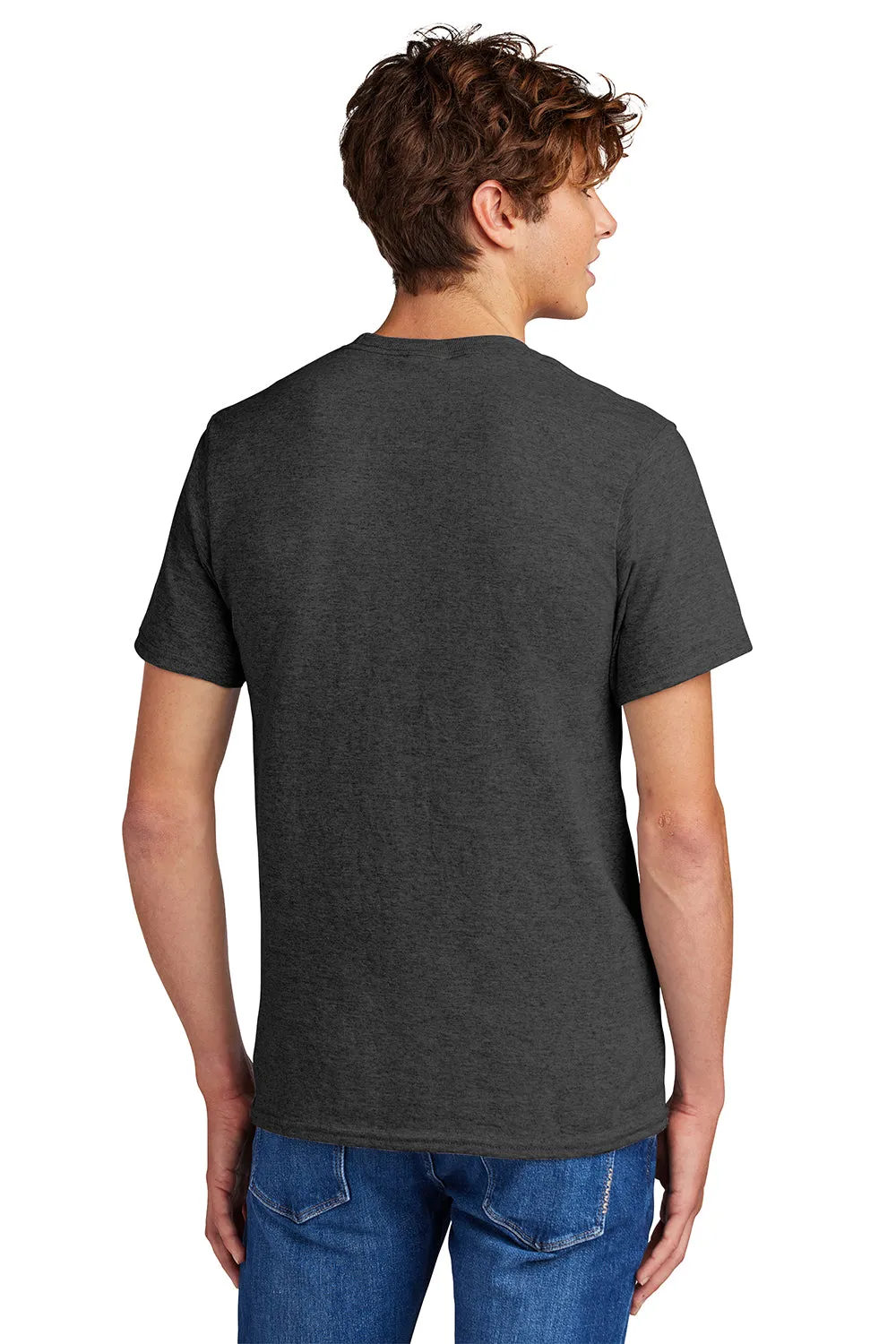 Port & Company Mens Core Short Sleeve Crewneck T-Shirt - Heather Dark Grey