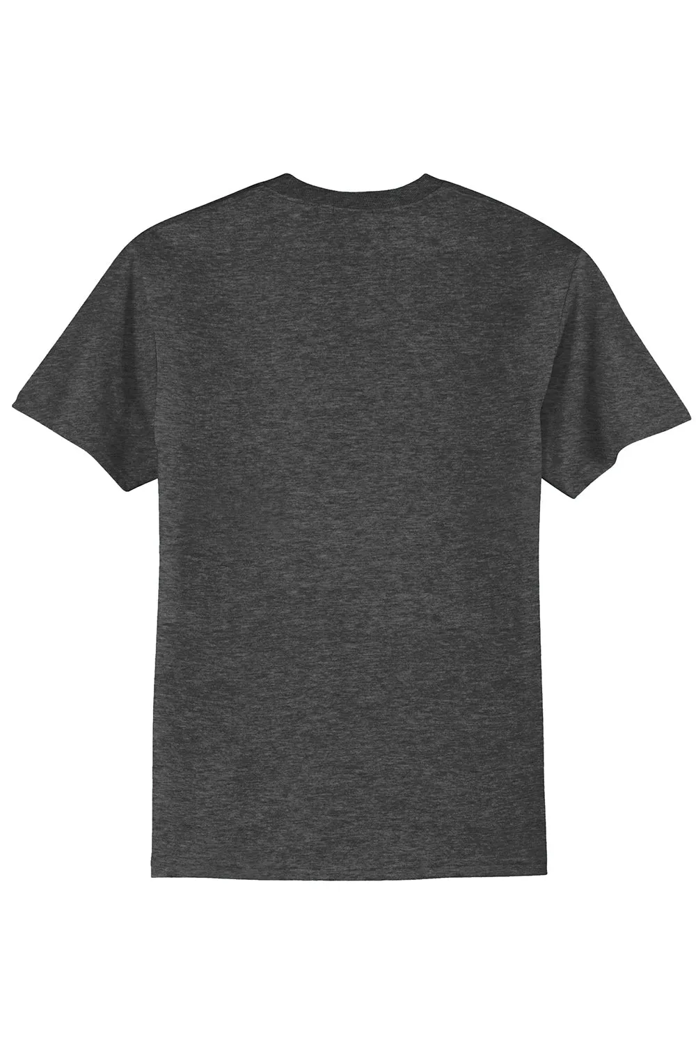 Port & Company Mens Core Short Sleeve Crewneck T-Shirt - Heather Dark Grey