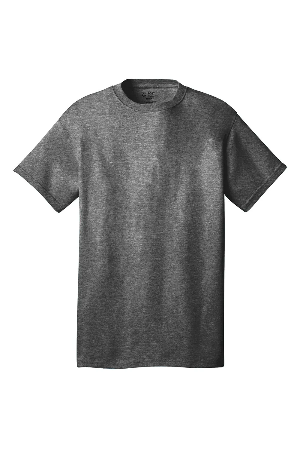 Port & Company Mens Core Short Sleeve Crewneck T-Shirt - Heather Graphite Grey