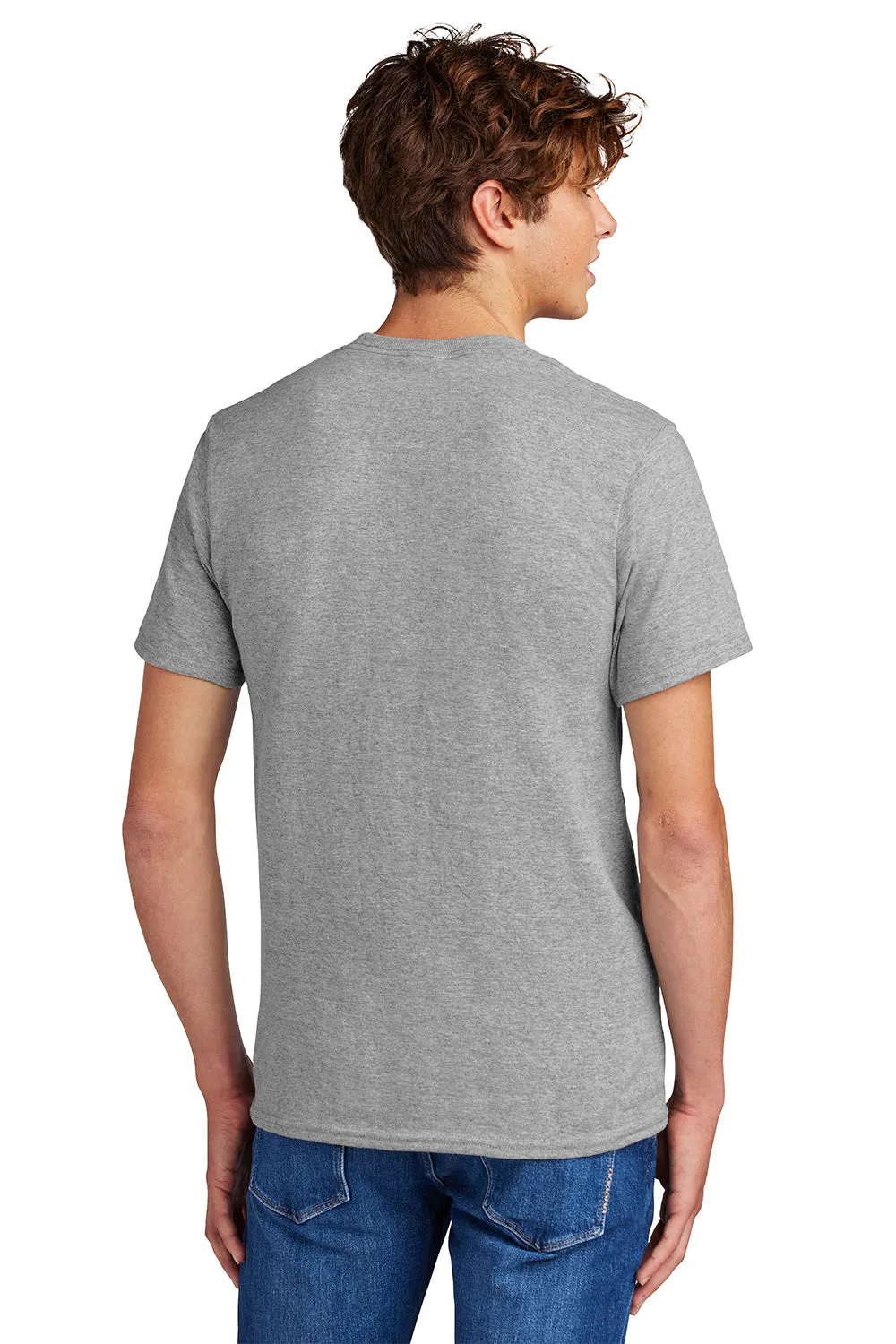 Port & Company Mens Core Short Sleeve Crewneck T-Shirt - Heather Grey