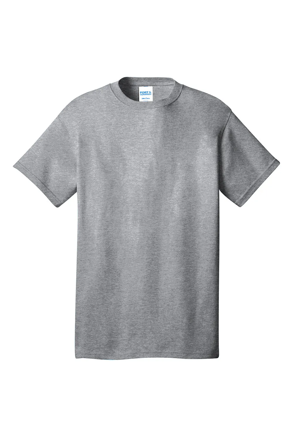 Port & Company Mens Core Short Sleeve Crewneck T-Shirt - Heather Grey