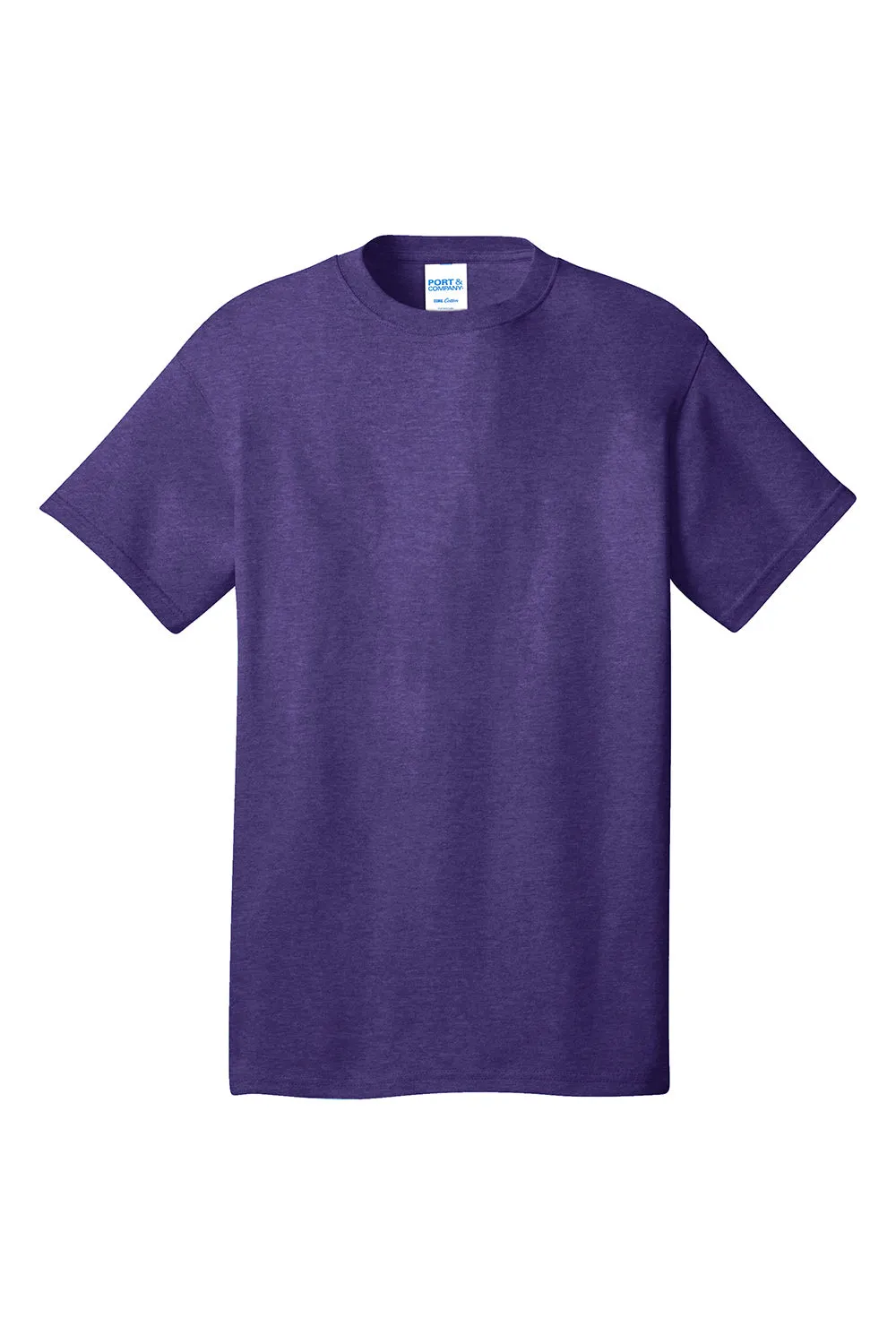Port & Company Mens Core Short Sleeve Crewneck T-Shirt - Heather Purple