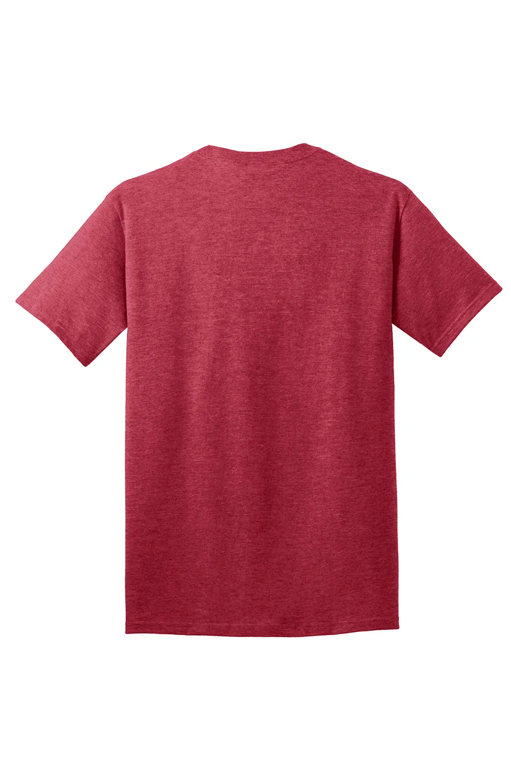 Port & Company Mens Core Short Sleeve Crewneck T-Shirt - Heather Red