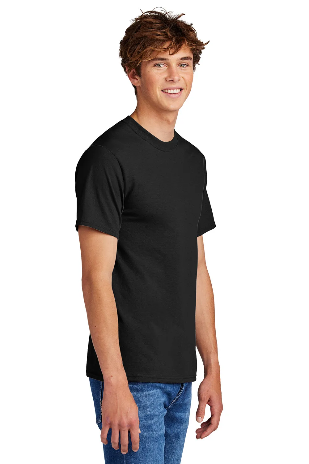 Port & Company Mens Core Short Sleeve Crewneck T-Shirt - Jet Black