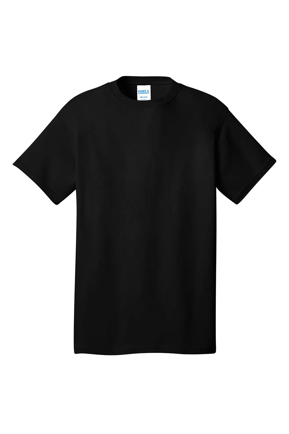 Port & Company Mens Core Short Sleeve Crewneck T-Shirt - Jet Black