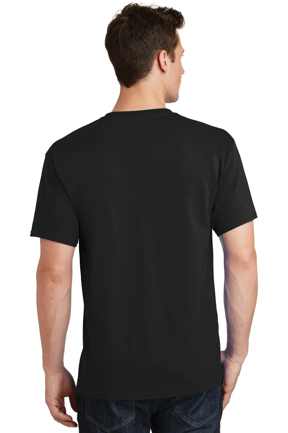 Port & Company Mens Core Short Sleeve Crewneck T-Shirt - Jet Black