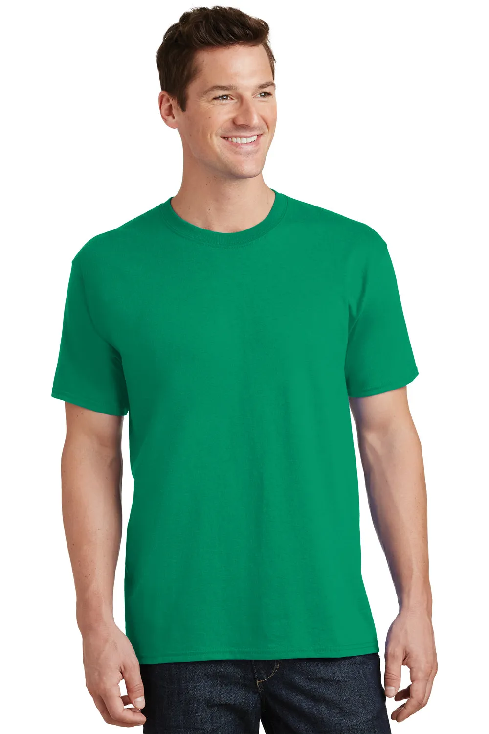 Port & Company Mens Core Short Sleeve Crewneck T-Shirt - Kelly Green